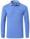 MoFiz Men's Golf Polo Shirt Long Sleeve Golf Shirt Athletic Shirt Classic Sport Polo Shirt M Sky Blue
