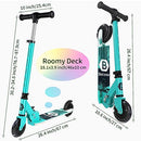 BELEEV Scooters for Kids Ages 3-12 with Light-Up Wheels & Stem & Deck, 2 Wheel Folding Scooter for Girls Boys, 3 Adjustable Height, Non-Slip Pattern Deck, Lightweight Kick Scooter for Children