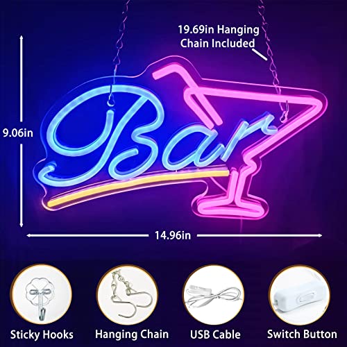 DECANIT Good Vibes Neon Sign for Wall Decor Powered by USB Neon Light for  Bedroom Decor, Pink Color,16.1x 8.3x 0.6 