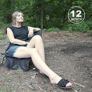 HITORHIKE Low Sling Beach Camping Concert Folding Chair with Armrests and Breathable Nylon Mesh Back Compact and Sturdy Chair