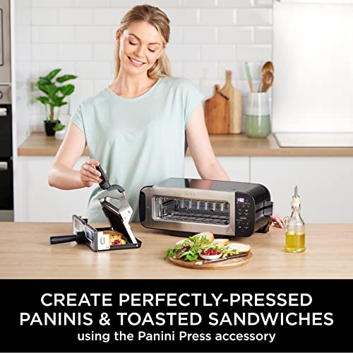 Ninja Foodi 3-in-1 Toaster, Grill & Panini Press with Flip Design, 7 Cooking Functions, 7 Toast Shades, Includes Panini Press, Bake Tray and Crumb Tray, Black ST200UK