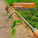 Weed Puller with V-Shape Hook Gardening Hand Tools 41CM Weed Remover Tool for Yard with Extended Hard Solid Wood Handle(V-Type)
