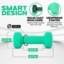 Yes4All Neoprene Dumbbells Set of 1-Pair: 5 lbs (10 lbs Total) - ²DXD3Z, B1-Dark Green-5 lbs (Pair)