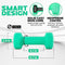 Yes4All Neoprene Dumbbells Set of 1-Pair: 5 lbs (10 lbs Total) - ²DXD3Z, B1-Dark Green-5 lbs (Pair)