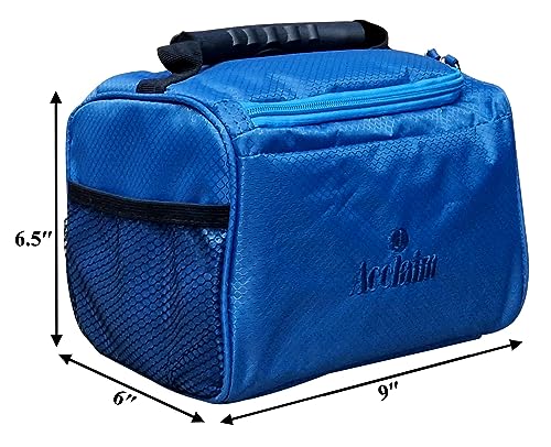 Acclaim Ripon Two Bowls Rigid Padded Mini Ripstop Nylon Level Green Lawn Flat Short Mat Indoor & Outdoor Locker Bowling Bag (Blue)