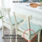 Kitchen Chair Pads Non Slip Set of 4, Chair Cushions for Dining Chairs 4 Pack with Ties, Washable Seat Cushion with Hidden Zipper, 100% Cotton Fabric, Suitable for All Seasons Grey