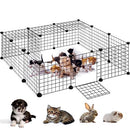 16 Panel Pet Playpen Foldable Small Animal Cage with Door Metal Pet Fence Indoor/Outdoor for Puppy, Rabbit, Kitten, Guinea Pig, Turtle, Hedgehog