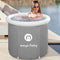 Portable Ice Bath Tub For Athletes, Inflatable Bathtub For Outdoor, Cold Therapy Tub for Cold Therapy Foldable Tub for Hot Bath Ice Bath Freestanding Soaking Tub Spa Tub, Grey 31.5 * 31.5in