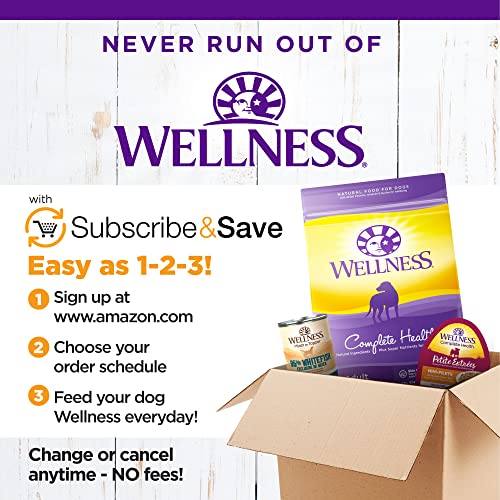Wellness Complete Health Dry Dog Food with Grains, Natural Ingredients, Made in USA with Real Meat, All Breeds, for Adult Dogs (Chicken & Oatmeal, 30-Pound Bag)