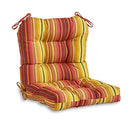 Greendale Home Fashions 38'' x 21'' Outdoor Seat/Back Chair Cushion, 1 Count (Pack of 1), Cinnamon Stripe
