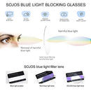 SOJOS Cat Eye Blue Light Blocking Glasses Hipster Metal Frame Women Eyeglasses She Young SJ5027 with Rose Gold Frame/Anti-blue light Lens