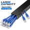 ZhiYo Cable Raceway 78in(2xL39in), Server Rack Cable Management Under Desk Cord Organizer, Electrical Safe PVC Cable Channel Open Slot Wire Raceway for Network/PC/TVs, Wire Duct W1.6 x H1in Black