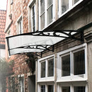 ZENY 40"x 80" Window Awning Canopy Overhead Door Awning Polycarbonate Cover Front Door Outdoor Patio Canopy Cover Sun Shetter,UV,Rain Snow Protection Hollow Sheet