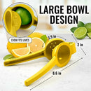 Zulay Premium Quality Metal Lemon Squeezer, Citrus Juicer, Manual Press for Extracting the Most Juice Possible