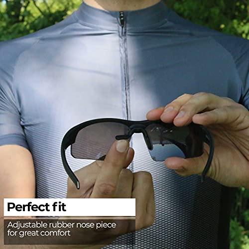 BBB Cycling BSG-59PH Impress Reader PH Sport Glasses with Interchangeable Lenses, Matt Black (Diopter Value +2.5)