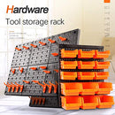 Wall Mountable Tool Organizer DIY Garage Storage Storage Bins and Panel Set Hardware Tools Hanging Board Garage Workshop Storage Rack Tool Parts and Craft Organizer (Parts Box)