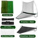 Automatic Ball Return Golf Net for Backyard Driving - - Golf Net Includes Protective Weather Cover  - - Durable 5 Layer Golf Netting - - Golf Net with Hitting Mat - - 10FT X 7FT Golf Net Outdoor Size