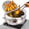 Deep Fryer Pot,Oxydrily Japanese Tempura Deep Fryer Stainless Steel Frying Pot With Thermometer