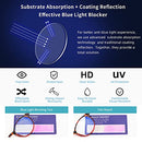 Reading Glasses Blue Light Blocking for Women,Ladies Readers with Pouches Anti Eyestrain/Glare Women's Computer Eyeglasses, 4 Pairs Mix Color, 2.5 X