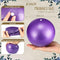 Hungdao 12 Pcs Pilates Mini Exercise Ball 9 Inch Yoga Ball for Yoga Classroom Workout Ball Core Ball Barre Ball for Bender Training Physical Therapy Balance Stability Stretching (Purple)