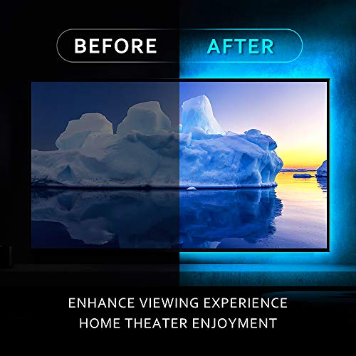 LED TV Backlights, 3m/9.8ft USB LED Strip Lights with Remote SMD 5050 LED Lights 5V LED Strip Bias Lighting for 46 inch~65 inch HDTV Television PC Monitor Home Theater [Energy Class A]