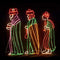 LED Three Wise Men Classic Christmas Motif Light Decoration Nativity