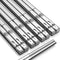 ZDPMK 5 Pairs Metal Chopsticks - Reusable Stainless Steel Chopsticks Laser Engraved Japanese Chinese Korean Chop Sticks with Non-Slip Square Design,Dishwasher Safe