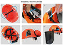 OREGON Yukon Chainsaw Safety Helmet with Protective Ear Muff and Mesh Visor (562412), Black