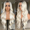 X-TRESS 30 Inch Blonde Lace Front Wigs Pre Plucked Body Wave Ombre Lace Front Wigs For Women with Baby Hair 180 Density 13x4x1 Synthetic Lace Frontal Wig with Dark Roots