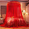Zhiyuan Lace Embroidery Dome Red Bed Netting Canopy Curtain Mosquito Net for All Sizes Bed