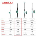 Zebco Kids Rambler Telescopic Spincast Reel and Fishing Rod Combo, 24.5-Inch to 5-Foot 3-Inch Telescopic Fishing Pole, Changeable Right- or Left-Hand Retrieve, Pre-Spooled with 8-Pound Line