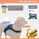 Zenify Pets Dog Harness - Chest Control Grab Adjustable Reflective for Large Dogs (Blue, Large)…