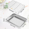 Baking Tray with Rack and Lid Stainless Steel Oven Trays with Rack Non-Stick Baking Sheet and Rack Dishwasher Safe Baking Pan Reusable Cooling Rack for Roasting Grilling Baking (26 * 20 * 5cm)