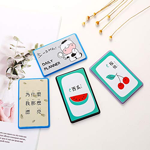 Staright Mini Card Size Calculator Ultra-Thin Cute Cartoon Solar Powered Calculator 8 Digits Display Portable for Office School Students Stationery Supplies