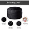 WhatsBedding Bean Bag Chairs for Adults Filled with Memory Foam, Large Bean Bag Sofa, Furniture Bag with Soft Dutch Velvet Cover,Black, 3 FT