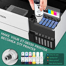 L&C DTF Ink for EPSON ET 8550, DTF Transfer Ink Refill for epson et-8550 D570 R1390 DTF Printers, Heat Transfer Printing Ink Set 100ml X 6