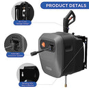 Giraffe Tools Grandfalls Pressure Washer G20B, Wall Mount Pressure Washer with 180° Rotating Bracket, 65ft Retractable Reel, Power Washer for Outdoor Cleaning, Bach Silver Case