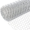 LAOJU Chicken Wire Netting Galvanized Hexagonal Poultry Netting Fence Wire Mesh Roll Fencing Wire Netting Garden Fence Animal Barrier with 25mm Holes, 40 X400CM