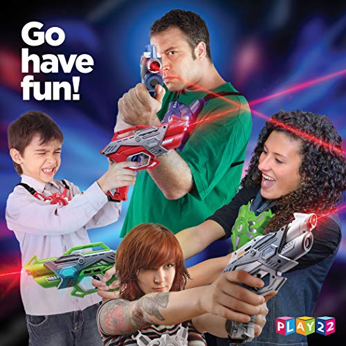 Play22 Laser Tag Sets with Gun and Vest and UFO Set of 4