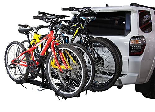 Saris Freedom Bike Hitch Car Rack, 4-Bicycle Carrier, Black