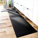 Gominimo 2 PCS 10 MM Thick Cushioned Kitchen Floor Mat - Washable, Anti-Slip, PVC Foam, Waterproof, Stain-Resistant (150 x 44cm & 76 x 44cm) (Black)