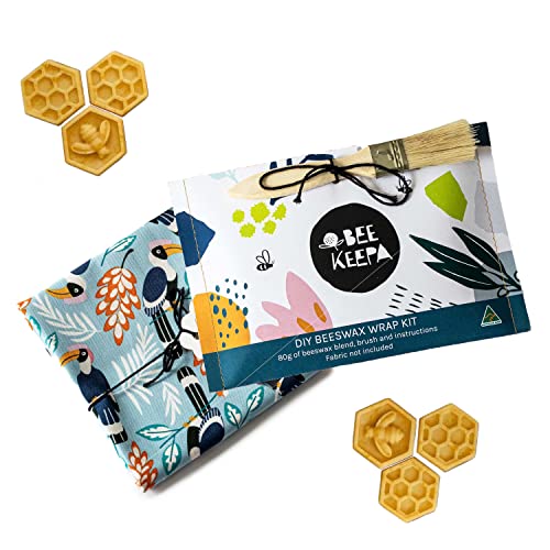 DIY Beeswax Wrap Kit - Australian Made Beeswax Food Wraps are Food-Safe & Perfect for Saving You Time and Mess - It's Fun, Easy & Zero Waste - A Healthy, Reusable & Sustainable Way to Store Your Food