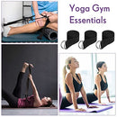 10 Pcs Yoga Strap 6Ft Exercise Stretch Bands for Flexibility with Adjustable Metal D Ring Buckle Loop Stretch Strap Non Elastic Yoga Belt Yoga Exercise Adjustable Straps for Pilates(Black)