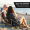 Cascade Mountain Tech Camping Chair - Low Profile Folding Chair for Camping, Beach, Picnic, Barbeques, Sporting Event with Carry Bag, Black
