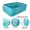 HIWENA Inflatable Family Swim Center Pool, 82 inches Gaint Blow Up Pool Summer Water Fun with Inflatable Soft Floor for Family, Garden, Outdoor, Backyard (82IN Green)