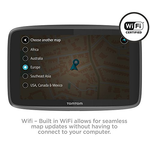 TomTom Car Sat Nav GO 620, 6 Inch with Handsfree Calling, Siri, Google Now, Updates via WiFi, Lifetime Traffic via Smartphone and World Maps, Smartphone Messages, Capacitive Screen, Black