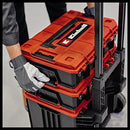 Einhell E-Case Tower Tool Storage System - 3 Stackable Cases with Wheels and Telescopic Handle - Power Tool Box, Lockable, Protective Storage and Transport of Tools and Accessories