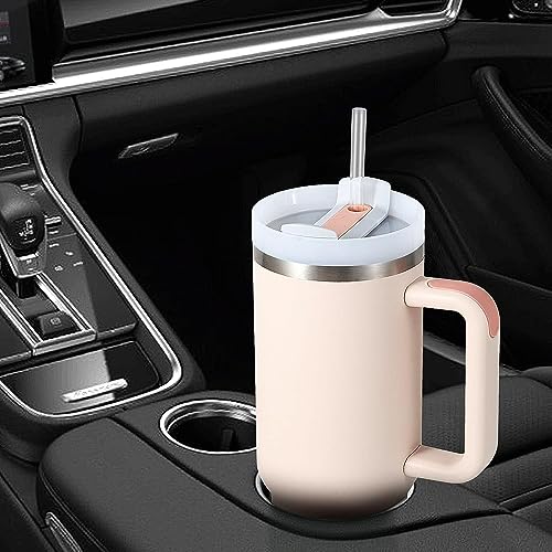 Thirst Quench 2.0 Tumbler 1200ml/40oz Stainless Steel Vacuum Insulated Quencher with Lid and Straw for Water, Iced Tea, Coffee and Smoothie, Coffee Mug for Work, Gym, Travel and Camping (Rose Quartz)