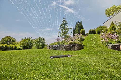 Gardena 18714-80 AquaZoom Fully Adjustable Oscillating Sprinkler, for Flexible, Leak Proof and Precise Watering, Made in Germany