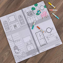 KidKraft Designed by Me™: Colour Décor Wooden Dolls House with Furniture for 30 cm Dolls, Accessories and Colouring Book with Dollhouse Wallpaper Included, Kids' Toys, 10158